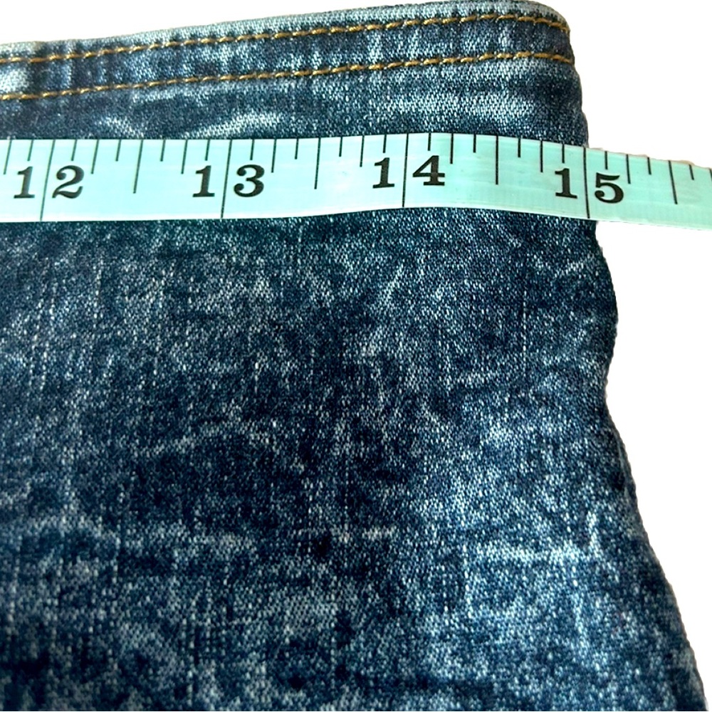 Judy Blue Mid-Length Acid Wash Denim Pencil Skirt - Blue - Picture 6 of 7